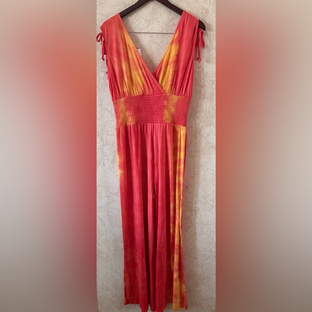 Lascana for Venus Desert Sunset Tie Dye Jumpsuit - Orange Multi - Picture 2 of 9